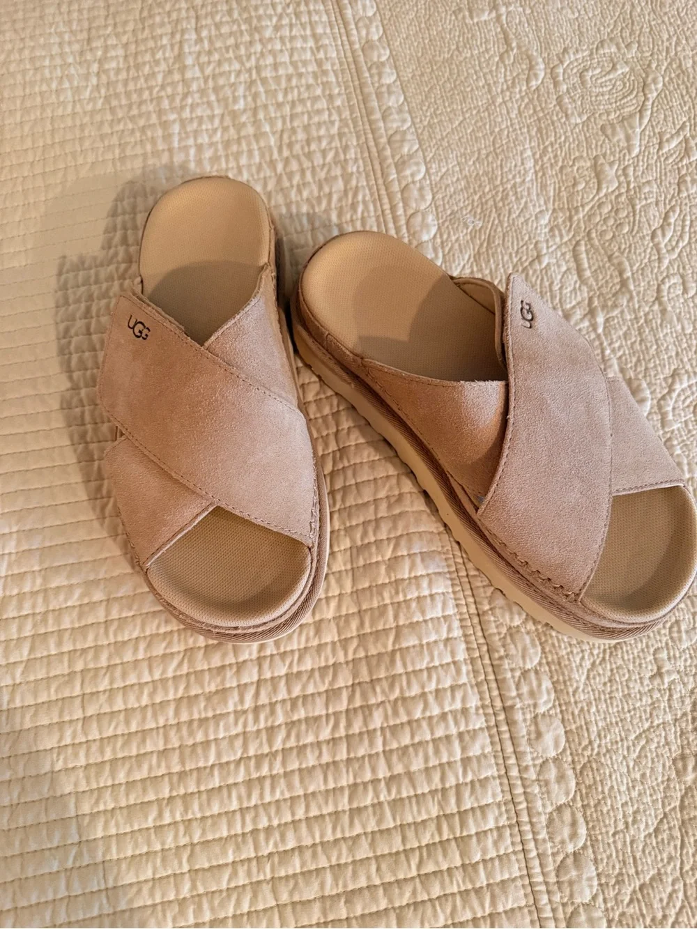 UGG Suede Slip-On in Chestnut Beige